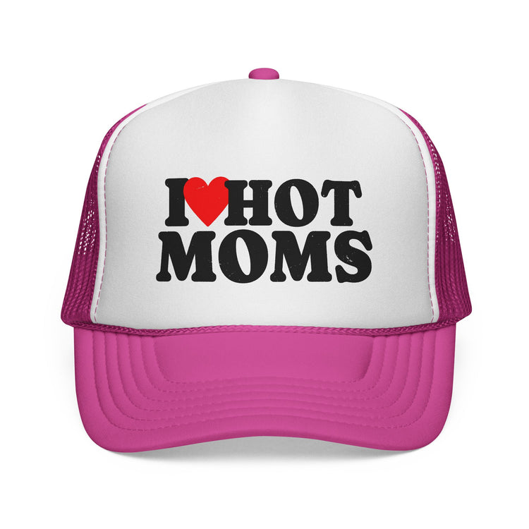 I love Hot Moms Trucker Hat, Otto Trucker Cap, Funny Hats For Men, Adult Humor Gifts, Inappropriate Trucker Hats, New Dad Gift, Lake Day Hat