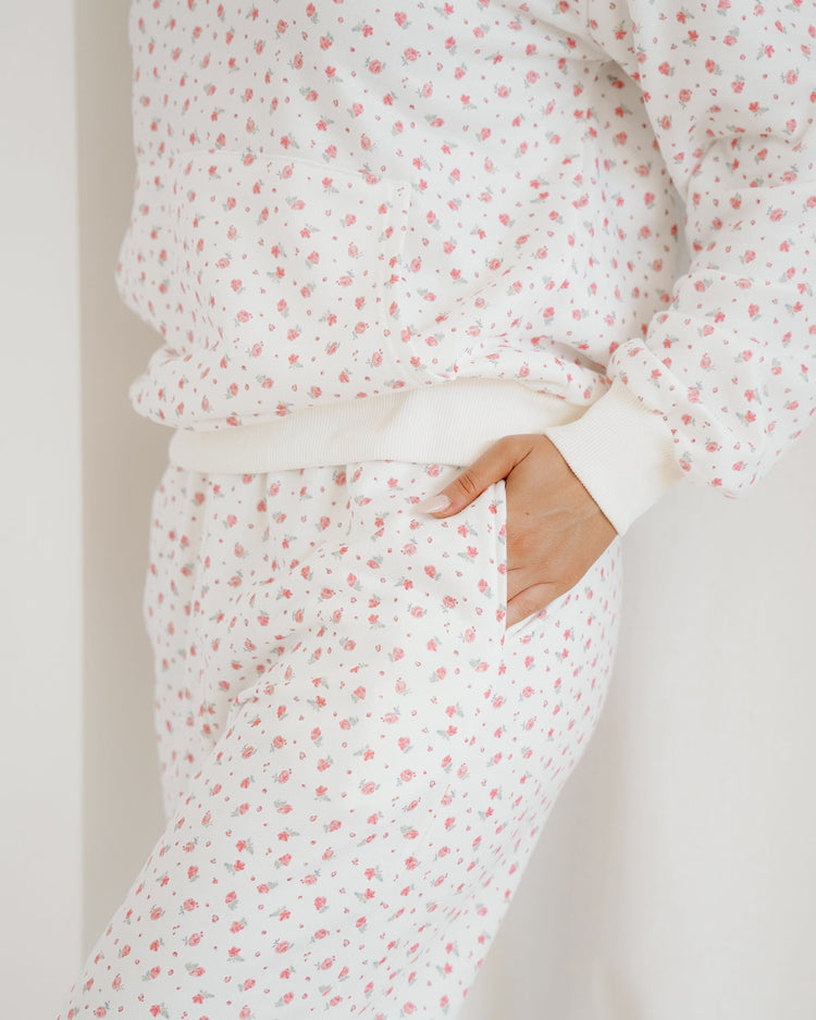 Rose Hoodie Sheath Sweatpants Set