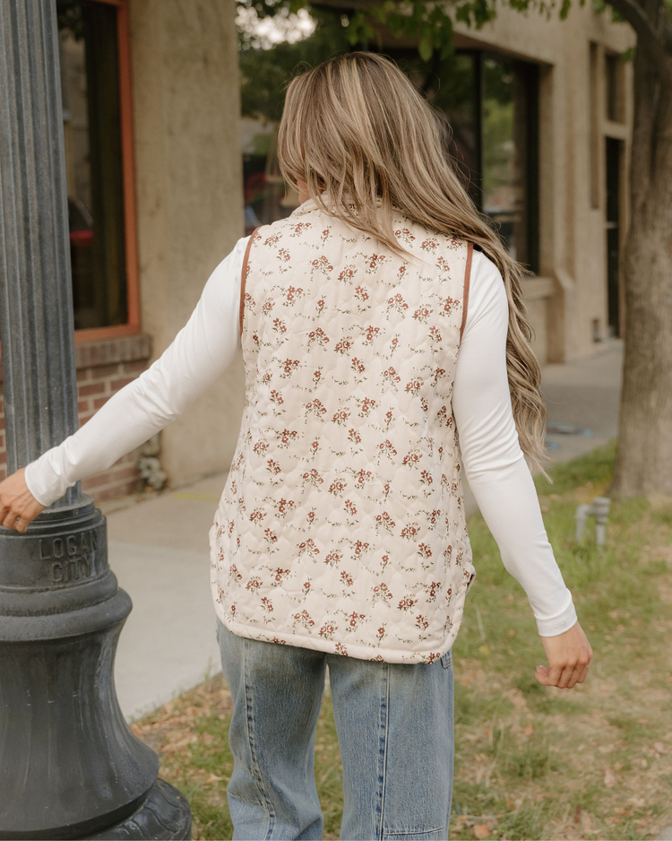 Mabel Quilted Concealed Button Vest