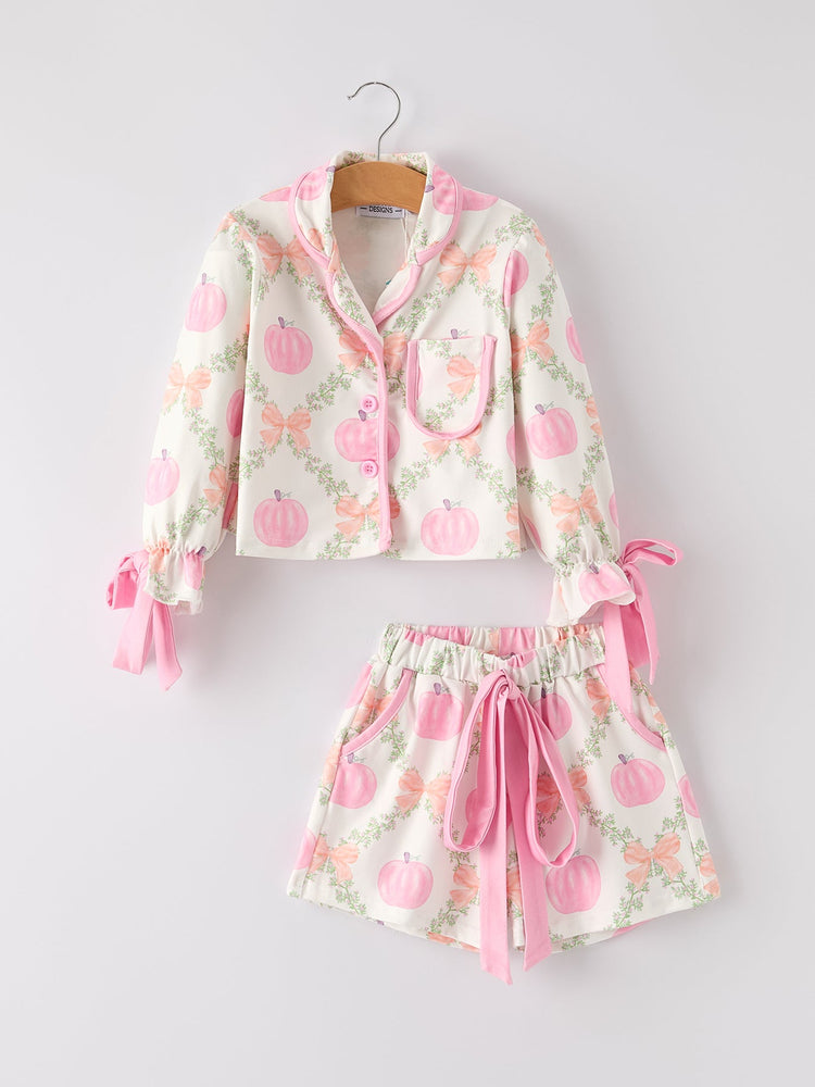Mommy and Me Fall Thanksgiving Pumpkin Pajama