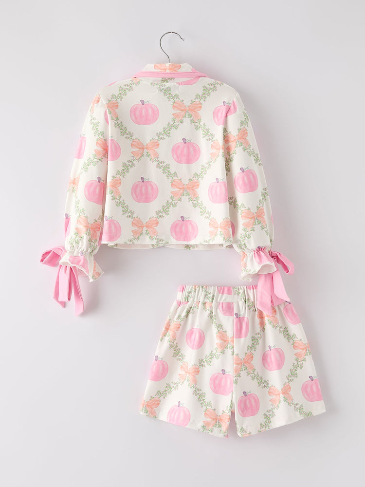 Mommy and Me Fall Thanksgiving Pumpkin Pajama