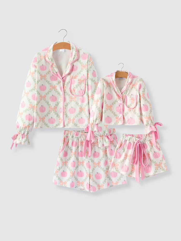 Mommy and Me Fall Thanksgiving Pumpkin Pajama