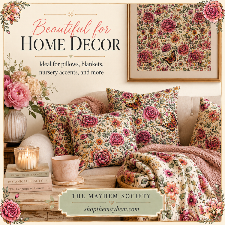 Butterfly Garden Seamless Pattern Bundle | 5 Floral Butterfly PNG Digital Patterns