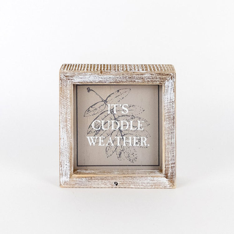 Double-Sided Fall Sign Hey Boo/It's Cuddle Weather Reversible Porch Decor
