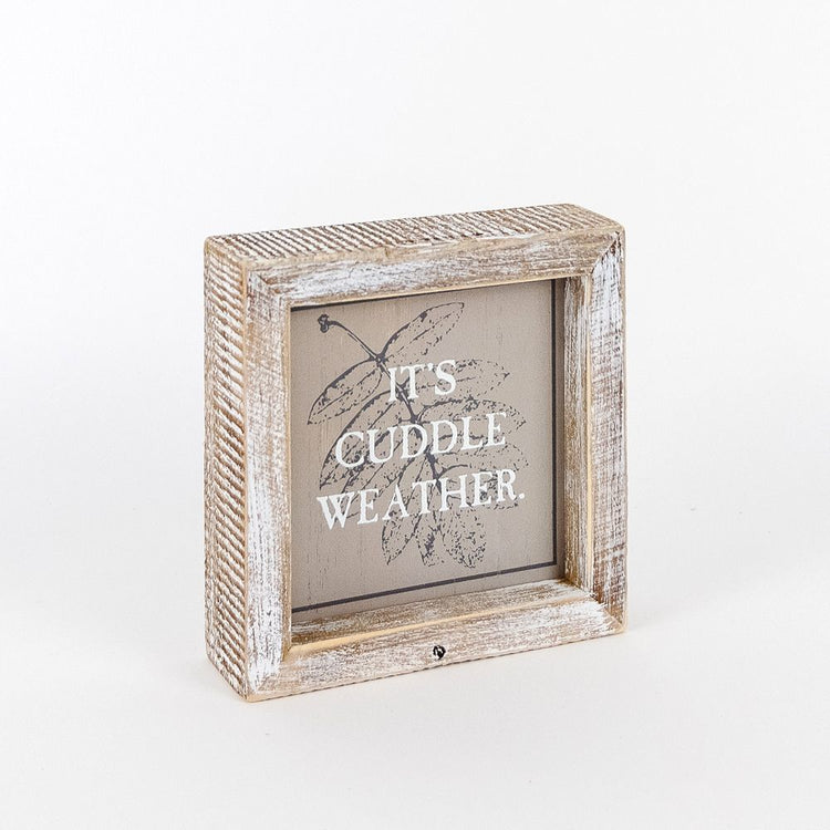 Double-Sided Fall Sign Hey Boo/It's Cuddle Weather Reversible Porch Decor