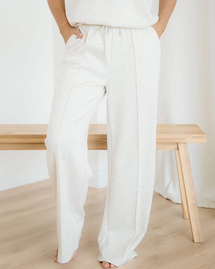 Addyson Polo Tee & Straight-Leg Pant Set