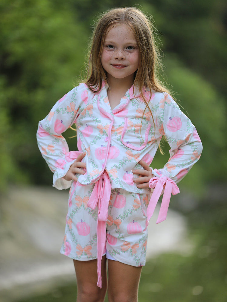 Mommy and Me Fall Thanksgiving Pumpkin Pajama
