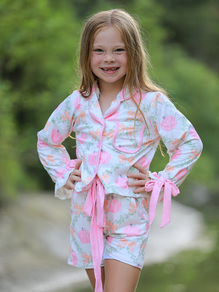 Mommy and Me Fall Thanksgiving Pumpkin Pajama
