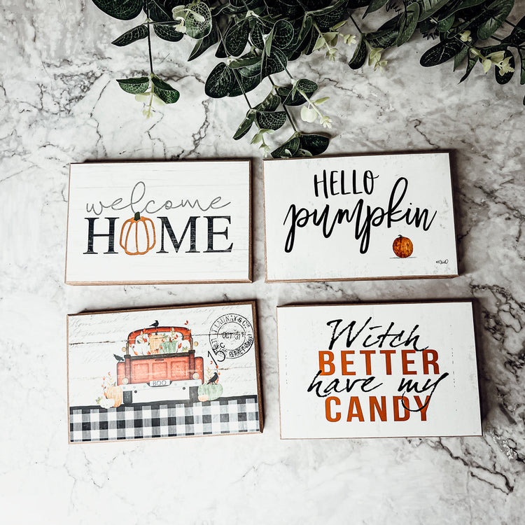 Witch Better Have My Candy Wooden Halloween Sign 6 X 4 X 1 Inch Rustic Orange Black Decor