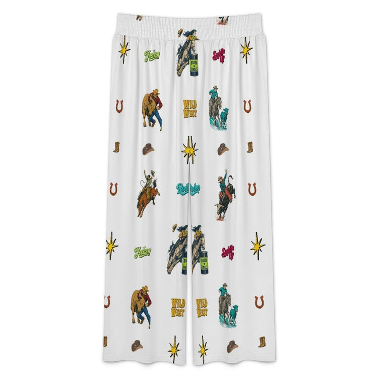 Baha Ranch The Last Roundup Rodeo High Waisted Wide Leg Pants