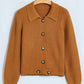 Scottie Ribbed Knit Collar Button Front Long Sleeve Cardigan