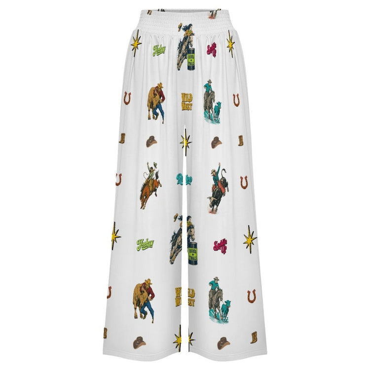 Baha Ranch The Last Roundup Rodeo High Waisted Wide Leg Pants
