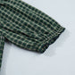 Daisy Plaid Shirred Ruffle-Hem Dress
