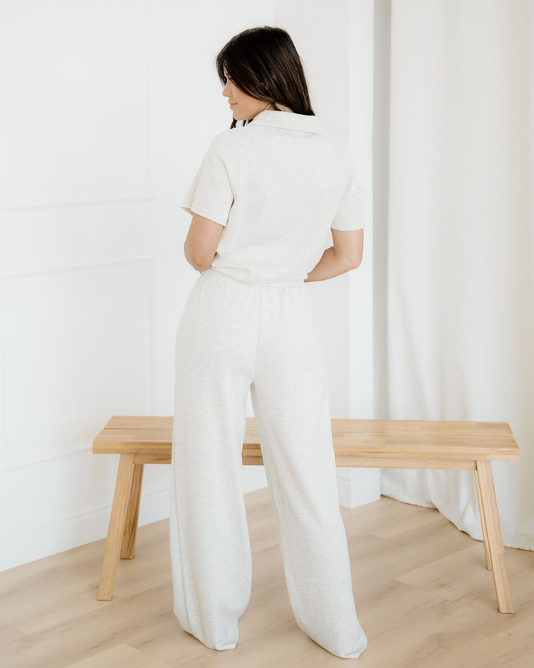 Addyson Polo Tee & Straight-Leg Pant Set