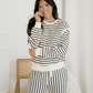 Talia Ruffle Trim Drop Shoulder Top Drawstring Loose Pant Set