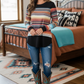Los Alamos Serape Print Long Sleeve Top Made in America