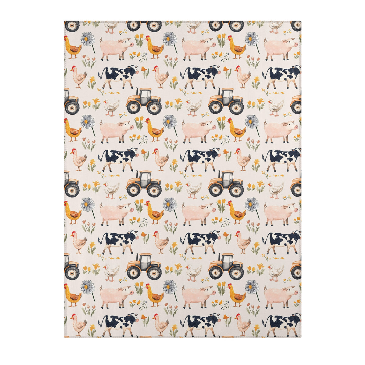 Farm Animal Area Rug | Kids Room, Nursery & Playroom Rustic Decor
