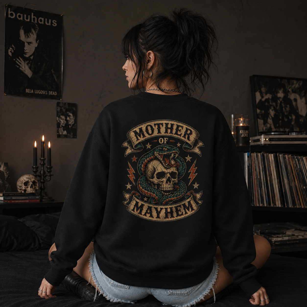 Mother of Mayhem Gildan Crewneck Sweatshirt