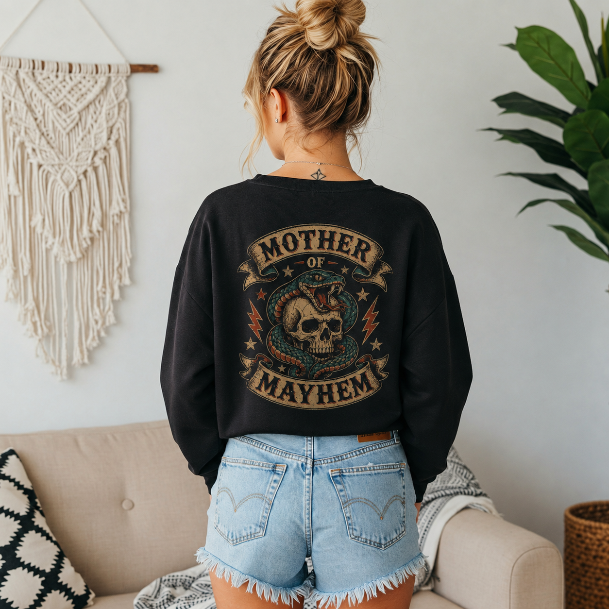 Mother of Mayhem Gildan Crewneck Sweatshirt