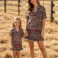 Mommy & Me Leopard Print Ruffle Pajama Set