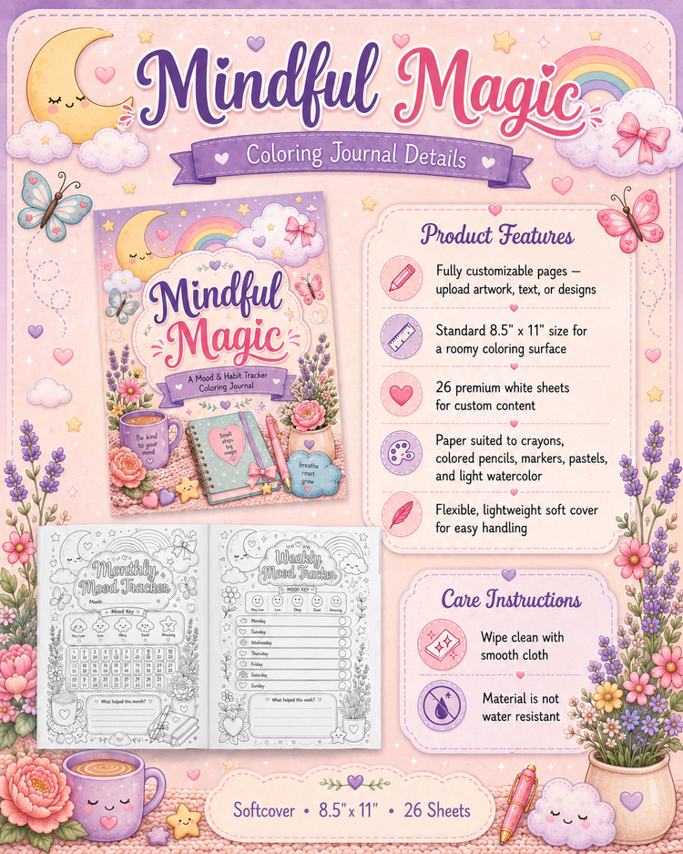 Mindful Magic Mood & Habit Tracker Coloring Journal
