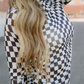 Sheer Checkered Top - Black