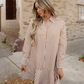 Dallas Striped Ruffle-Hem Shirt Dress
