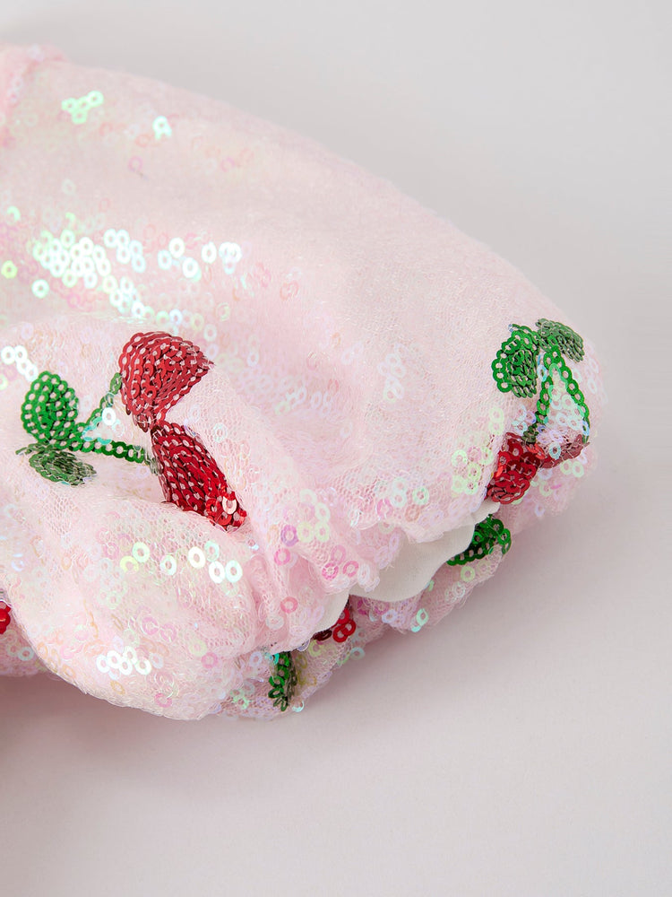 Sweet Cherry Sequins Cute Dress