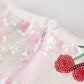 Sweet Cherry Sequins Cute Dress
