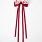 Cherry Bow Ribbon 4.5 Inch Hairpin