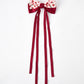 Cherry Bow Ribbon 4.5 Inch Hairpin