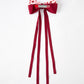 Cherry Bow Ribbon 4.5 Inch Hairpin