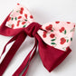 Cherry Bow Ribbon 4.5 Inch Hairpin
