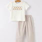 Halloween & Thanksgiving Pumpkin Smock Embroidered Plaid Boys 'Set