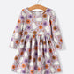 2 Piece Halloween Ghost Striped Girls Dress Set