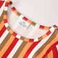 2 Piece Thanksgiving Pumpkin Stripe Print Girls Dress Set