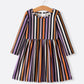 2 Piece Halloween Ghost Striped Girls Dress Set