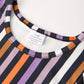 2 Piece Halloween Ghost Striped Girls Dress Set