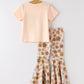 Girls Letter Print Top + Floral Pattern Pants