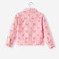 Pink Fall Girls Denim Jacket