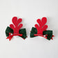 Christmas Elk Pom Pom Girls Hair Clip