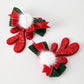 Christmas Elk Pom Pom Girls Hair Clip