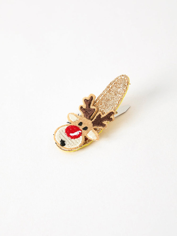 Christmas Elk Girls Hair Clip