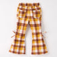 Fall Thanksgiving Brown Plaid Bow Trousers