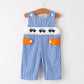 Fall Thanksgiving & Halloween Truck Smock Embroidery Baby Boy Romper