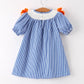 Fall Thanksgiving & Halloween Truck Smock Embroidery Baby Girl Dress