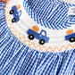 Fall Thanksgiving & Halloween Truck Smock Embroidery Baby Girl Dress