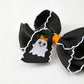 Halloween Ghost Embroidered Black Bow Hairpin