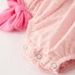 Autumn Halloween Light Pink Ghost Embroidery Smock Floral Girls Romper