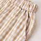 Fall Thanksgiving Plaid Chick Embroidery Smocking Boys Set
